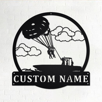 Custom Paragliding Metal Wall Art, Personalized Paragliding Name Sign Decoration For Room, Paragliding Metal Home Decor, Custom Paragliding - Thegiftio UK