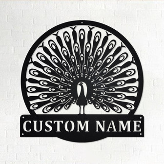 Custom Peacock Metal Wall Art, Personalized Peacock Name Sign Decoration For Room, Peacock Metal Home Decor, Custom Peacock, Peacock Animals - Thegiftio UK