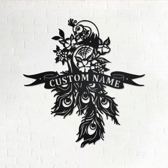 Custom Peacock Metal Wall Art, Personalized Peacock Name Sign Decoration For Room, Peacock Metal Home Decor, Custom Peacock, Peacock Animals - Thegiftio UK