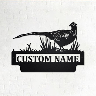 Custom Pheasant Metal Wall Art, Personalized Pheasant Name Sign Decoration For Room, Pheasant Home Decor, Custom Pheasant, Pheasant Decor - Thegiftio UK