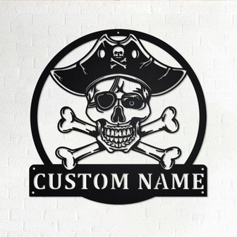 Custom Pirate Sea Gangster Metal Wall Art, Personalized Pirate Sea Name Sign Decoration For Room, Pirate Sea Metal Home Decor, Custom Pirate - Thegiftio UK