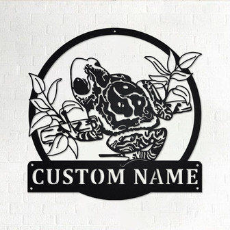 Custom Poison Frog Metal Wall Art, Personalized Poison Frog Name Sign Decoration For Room, Poison Frog Home Decor, Custom Poison Frog - Thegiftio UK