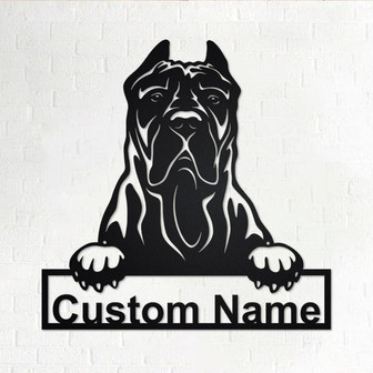 Custom Presa Canario Dog Metal Wall Art, Personalized Presa Canario Name Sign Decoration For Room, Presa Canario Home Decor, Custom Dog - Thegiftio UK