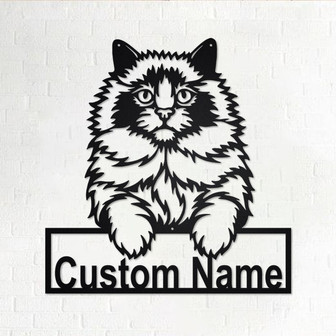 Custom Ragdoll Cat Metal Wall Art, Personalized Ragdoll Cat Name Sign Decoration For Room, Ragdoll Cat Home Decor, Custom Ragdoll Cat - Thegiftio UK