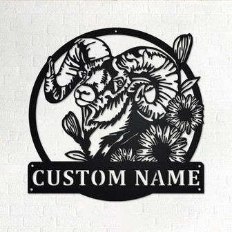 Custom Rams Metal Wall Art, Personalized Rams Name Sign Decoration For Room, Rams Home Decor, Custom Rams, Rams Metal Decor, Rams Lover Gift - Thegiftio UK