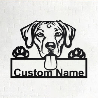 Custom Rhodesian Ridgeback Dog Metal Wall Art, Personalized Rhodesian Ridgeback Name Sign Decoration For Room,Rhodesian Ridgeback Home Decor - Thegiftio UK