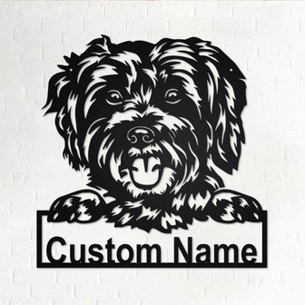 Custom Schnoodle Dog Metal Wall Art, Personalized Schnoodle Dog Name Sign Decoration For Room, Schnoodle Home Decor, Custom Dog, Schnoodle - Thegiftio UK