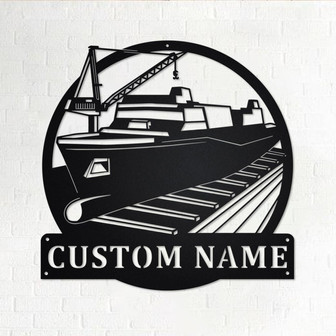 Custom Ship Building Metal Wall Art, Personalized Ship Building Name Sign Decoration For Room, Ship Building Metal Home Decor, Custom Ship - Thegiftio UK