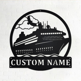 Custom Ship Metal Wall Art, Personalized Ship Name Sign Decoration For Room, Ship Metal Home Decor, Custom Ship, Ship Metal Decoration - Thegiftio UK