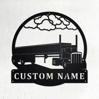 Custom Side Dump Truck Metal Wall Art, Personalized Truck Driver Name Sign Decoration For Room, Side Dump Truck Home Decor, Trucker Gift - Thegiftio UK