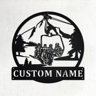 Custom Ski Lift Metal Wall Art, Personalized Ski Lift Name Sign Decoration For Room, Ski Lift Home Decor, Custom Ski Lift, Ski Lift Lover - Thegiftio UK