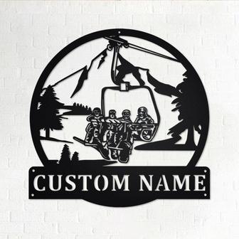 Custom Ski Lift Metal Wall Art, Personalized Ski Lift Name Sign Decoration For Room, Ski Lift Home Decor, Custom Ski Lift, Ski Lift Lover - Thegiftio