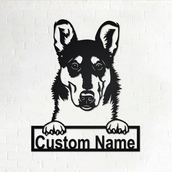 Custom Smooth Collie Dog Metal Wall Art, Personalized Smooth Collie Name Sign Decoration For Room, Smooth Collie Home Decor, Custom Dog - Thegiftio UK
