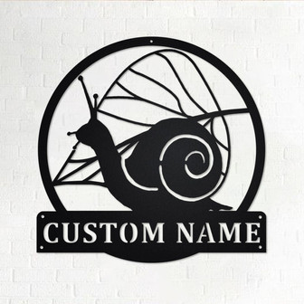 Custom Snail Metal Wall Art, Personalized Snail Name Sign Decoration For Room, Snail Metal Home Decor, Custom Snail, Snail Metal Wall Decor - Thegiftio UK