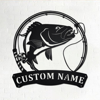 Custom Snapper Fish Metal Wall Art, Personalized Snapper Fish Name Sign Decoration For Room, Fishing Metal Home Decor, Custom Snapper Fish - Thegiftio UK