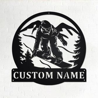 Custom Snowboarder Metal Wall Art, Personalized Snowboarder Name Sign Decoration For Room, Snowboarder Home Decor, Custom Snowboarder - Thegiftio UK