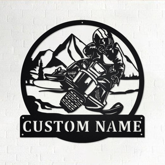 Custom Snowmobiler Metal Wall Art, Personalized Snowmobiler Name Sign Decoration For Room, Snowmobiler Home Decor, Custom Snowmobiler - Thegiftio UK
