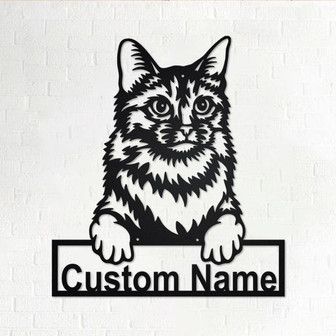 Custom Somali Cat Metal Wall Art, Personalized Somali Cat Name Sign Decoration For Room, Somali Cat Home Decor, Custom Somali Cat, Cat Lover - Thegiftio UK