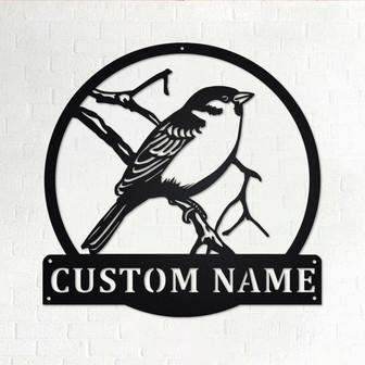 Custom Sparrow Metal Wall Art, Personalized Sparrow Name Sign Decoration For Room, Sparrow Home Decor, Custom Sparrow, Sparrow Bird - Thegiftio UK