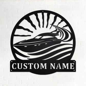 Custom Speed Boat Metal Wall Art, Personalized Speed Boat Name Sign Decoration For Room, Speed Boat Home Decor, Custom Speed Boat,Speed Boat - Thegiftio UK