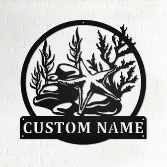 Custom Starfish Metal Wall Art, Personalized Starfish Name Sign Decoration For Room, Starfish Home Decor, Custom Starfish, Starfish Lover - Thegiftio UK