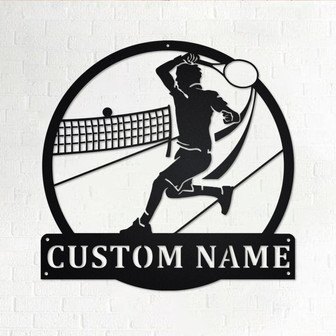 Custom Tennis Male Metal Wall Art, Personalized Tennis Name Sign Decoration For Room, Tennis Home Decor, Custom Tennis, Tennis Lover Gift - Thegiftio