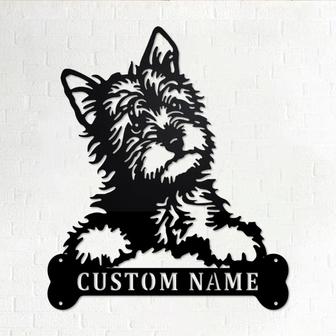 Custom Terrier Dog Metal Wall Art, Personalized Terrier Dog Name Sign Decoration For Room, Terrier Dog Home Decor, Custom Dog, Terrier Dog - Thegiftio UK