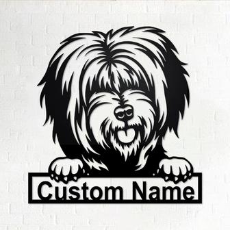 Custom Tibetan Terrier Dog Metal Wall Art, Personalized Tibetan Terrier Name Sign Decoration For Room, Tibetan Terrier Home Decor,Custom Dog - Thegiftio UK