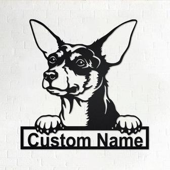 Custom Toy Fox Terrier Dog Metal Wall Art, Personalized Toy Fox Terrier Name Sign Decoration For Room, Toy Fox Terrier Home Decor,Custom Dog - Thegiftio UK