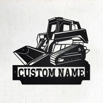 Custom Track Skid Steer Metal Wall Art, Personalized Skid Steer Name Sign Decoration For Room, Skid Steer Metal Home Decor,Custom Skid Steer - Thegiftio UK