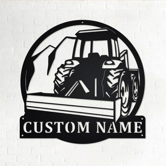 Custom Tractor Box Blade Metal Wall Art, Personalized Tractor Box Name Sign Decoration For Room, Tractor Box Metal Home Decor, Tractor Box - Thegiftio UK