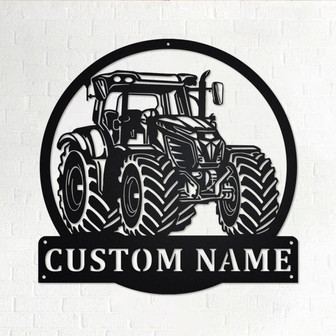 Custom Tractor Metal Wall Art, Personalized Tractor Farm Name Sign Decoration For Room, Tractor Metal Home Decor, Custom Tractor Farm - Thegiftio UK