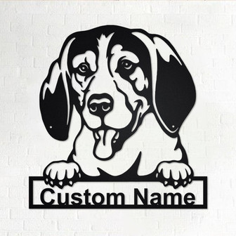 Custom Treeing Walker Coonhound Dog Metal Wall Art, Personalized Treeing Walker Coonhound Name Sign Decoration For Room,Dog Metal Home Decor - Thegiftio UK