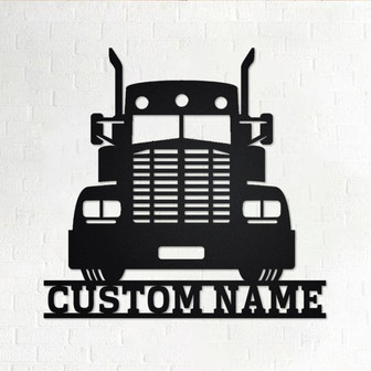 Custom Truck Car Metal Wall Art, Personalized Truck Driver Name Sign Decoration For Room, Truck Car Home Decor, Custom Truck, Trucker Gift - Thegiftio UK