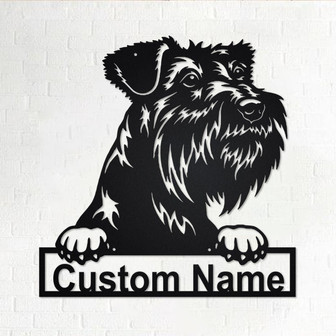 Custom Tsverkshnautser Dog Metal Wall Art, Personalized Tsverkshnautser Name Sign Decoration For Room,Tsverkshnautser Home Decor, Custom Dog - Thegiftio UK