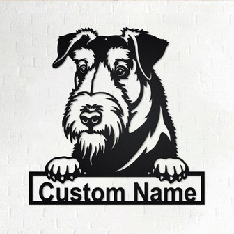 Custom Velshterer Dog Metal Wall Art, Personalized Velshterer Name Sign Decoration For Room, Velshterer Home Decor, Custom Velshterer Dog - Thegiftio UK