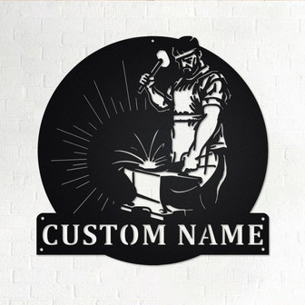 Custom Welder Blacksmith Metal Wall Art, Personalized Blacksmith Name Sign Decoration For Room, Blacksmith Home Decor, Custom Blacksmith - Thegiftio UK