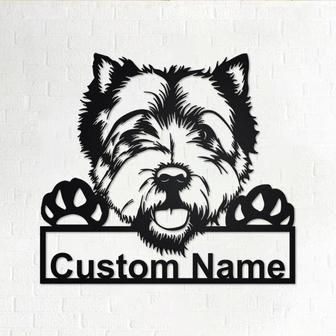 Custom West Highland White Terrier Dog Metal Wall Art, Personalized West Highland White Terrier Name Sign Decoration For Room,Dog Home Decor - Thegiftio UK