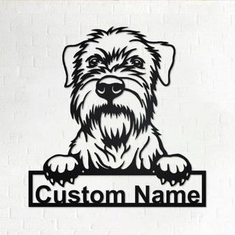 Custom Wheaten Terrier Dog Metal Wall Art, Personalized Wheaten Terrier Dog Name Sign Decoration For Room, Wheaten Terrier Dog Home Decor - Thegiftio UK