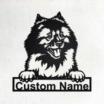 Custom Wolf Spitz Dog Metal Wall Art, Personalized Wolf Spitz Name Sign Decoration For Room, Wolf Spitz Home Decor,Custom Dog,Wolf Spitz Dog - Thegiftio