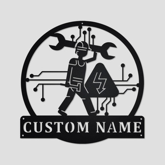 Electrical Engineering Personalized Monogram Metal Wall Decor | Electrical Engineering Metal Sign | Gifts For Electrical Engineering - Thegiftio UK