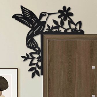Hummingbirds Door Corner Metal Sign | Hummingbird Metal Wall Art | Hummingbird Metal wall Decor | Hummingbird Lover Gift | Hummingbird Decor - Thegiftio UK