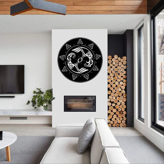 Odin's Ravens Huginn and Muninn Viking Metal Sign | Metal Wall Art | Viking Metal Wall Art | Housewarming Outdoor Metal Sign - Thegiftio UK