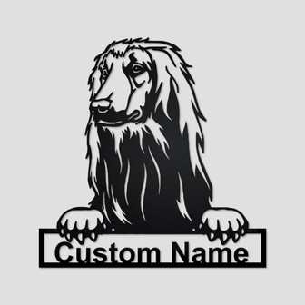 Personalized Afghan Hound Dog Metal Sign | Afghan Hound Dog Metal Wall Art | Dog Metal Sign | Afghan Hound Dog Lover Gift| Dog Lover Gift - Thegiftio UK