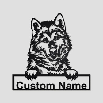 Personalized Alaskan Malamute Metal Sign |Alaskan Malamute Metal Wall Art | Dog Metal Sign | Alaskan Malamute Lover Gifts | Dog Lover Gifts - Thegiftio UK