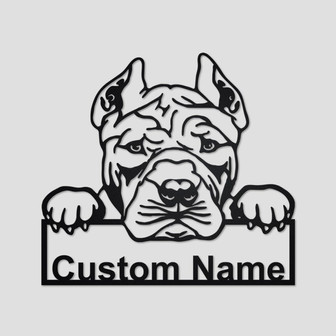 Personalized American Bully Metal Sign | American Bully Metal Wall Art | Dog Metal Sign | American Bully Lover Gifts | Dog Lover Gifts - Thegiftio UK