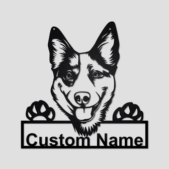 Personalized Australian Cattle Dog Metal Sign | Australian Cattle Dog Metal Wall Art | Dog Metal Sign | Australian Cattle Dog Lover Gift| - Thegiftio UK
