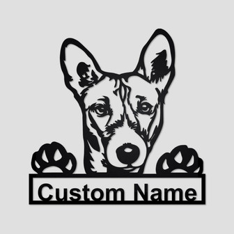 Personalized Basenji Dog Metal Sign | Basenji Dog Metal Wall Art | Dog Metal Sign | Basenji Dog Lover Gift| Dog Lover Gift | Basenji Dog - Thegiftio UK