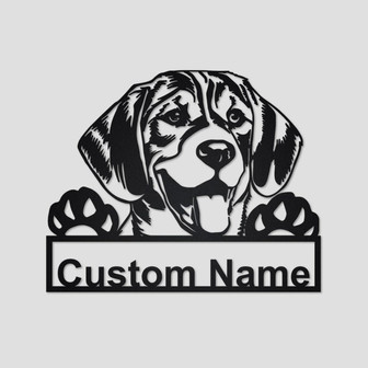 Personalized Beagle Dog Metal Sign | Beagle Dog Metal Wall Art | Dog Metal Sign | Beagle Dog Lover Gift| Dog Lover Gift | Beagle Dog Gift - Thegiftio UK
