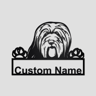 Personalized Bearded Collie Dog Metal Sign| Bearded Collie Dog Metal Wall Art| Dog Metal Sign| Bearded Collie Dog Lover Gift| Dog Lover Gift - Thegiftio UK
